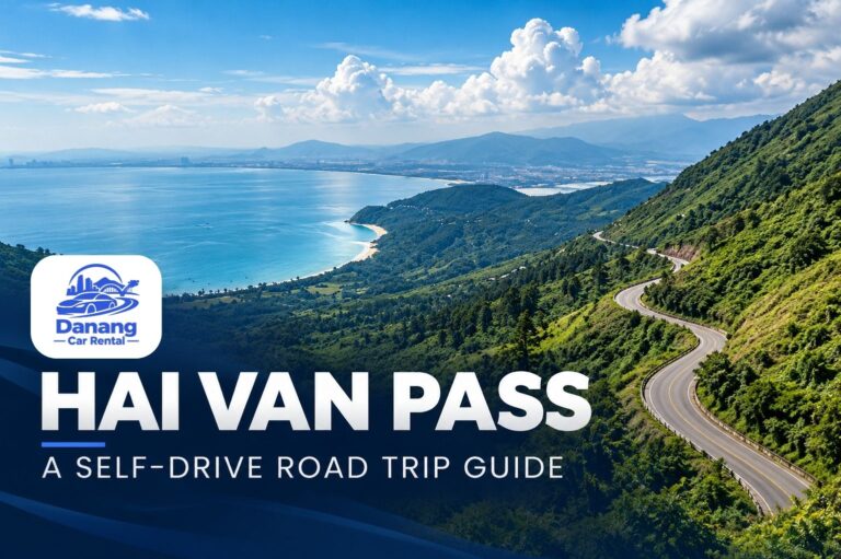 Hai Van Pass Vietnam coastal mountain road with panoramic sea views